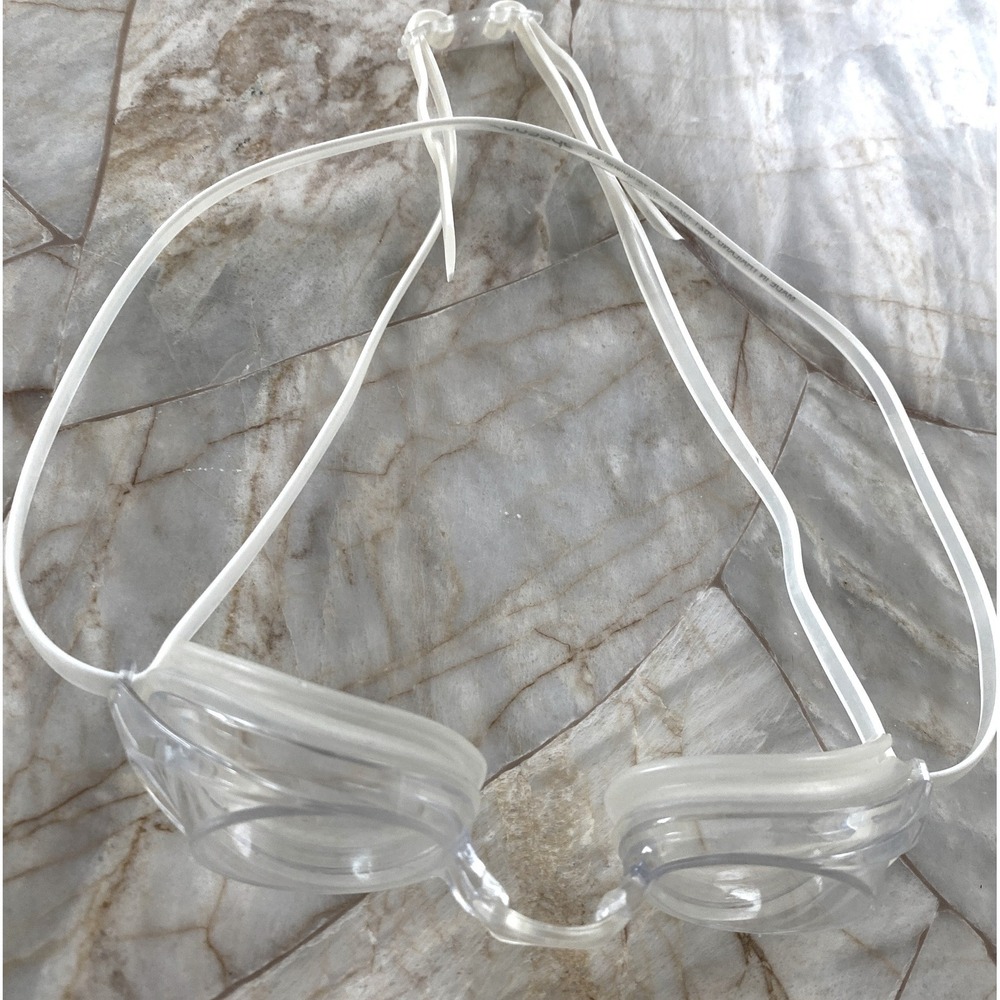 Speedo Jr Vanquisher 2.0 Swim Goggles Clear White Youth Racing Training 7750128